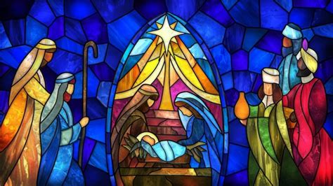 Nativity Window | Faux stained glass, Nativity, Stained glass christmas