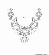 Shiny Earring Jewelry Coloring Page Sky Sketch Coloring sketch template