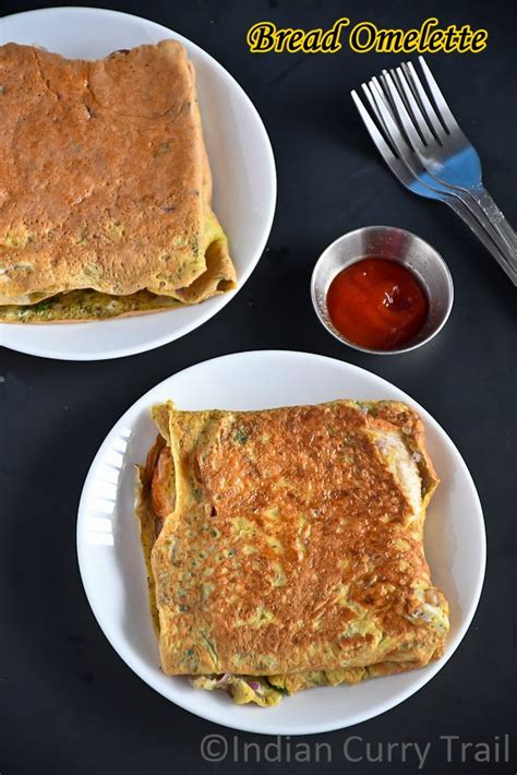 Bread Omelette / Street Food Style Bread Omelette Sandwich - Indian Curry Trail