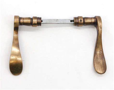 Modern Brushed Brass Lever Door Knob Set | Olde Good Things