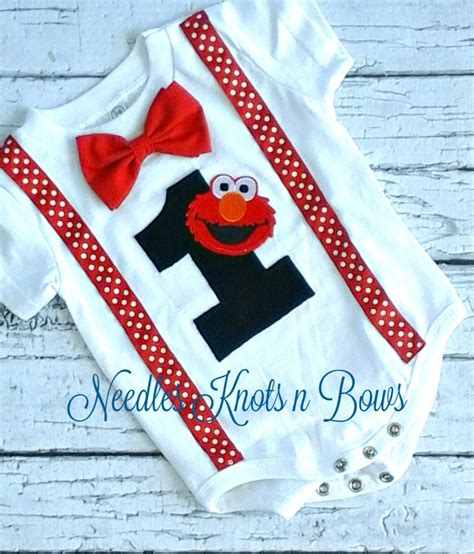 Boys Elmo 1st Birthday Outfit, Cake Smash Outfit Boy – Needles Knots n Bows