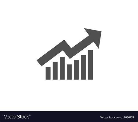 Chart simple icon report graph sign Royalty Free Vector