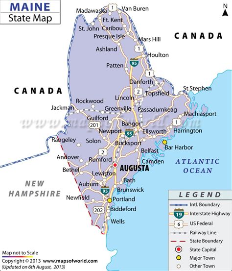 Maine State Map