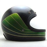 Vintage green metal flake full face helmet | Custom motorcycle helmets, Retro helmet, Vintage helmet