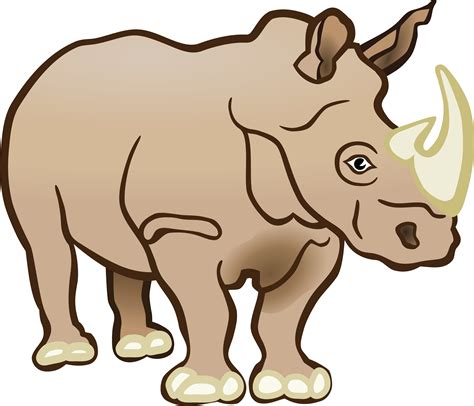 Free Clipart Of A Rhino