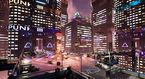 Cyberpunk Skyscraper in Environments - UE Marketplace