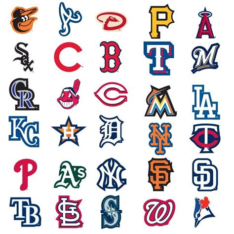 MLB Major League Baseball Logo Stickers - Prismatic logos for all 30 Major League Baseball teams ...