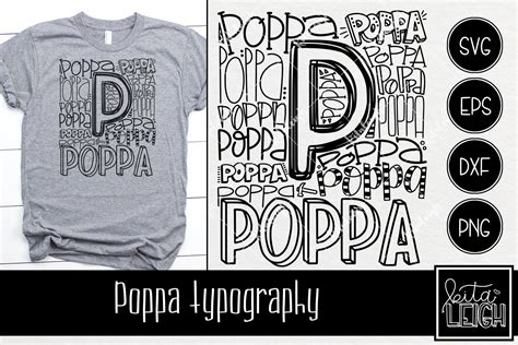 Poppa Typography INSTANT DOWNLOAD Dxf Svg Eps Png for Use - Etsy