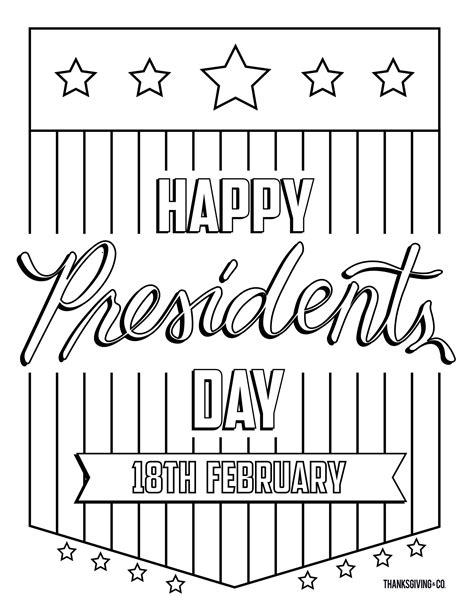 8 free printable Presidents Day coloring pages