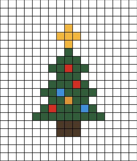 Christmas tree pixel art – Artofit