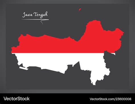 Jawa tengah indonesia map with indonesian Vector Image