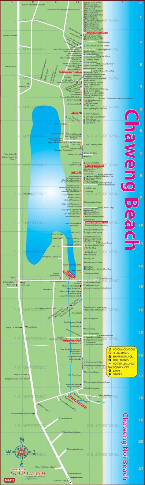 Chaweng Beach Map