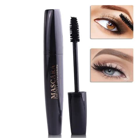 Natural Thick Curling Black Mascara Waterproof Eyelashes Makeup Long Lasting -in Mascara from ...