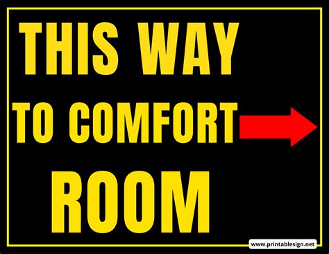 This Way To Comfort Room Signage | FREE Download Out Of Order Sign ...