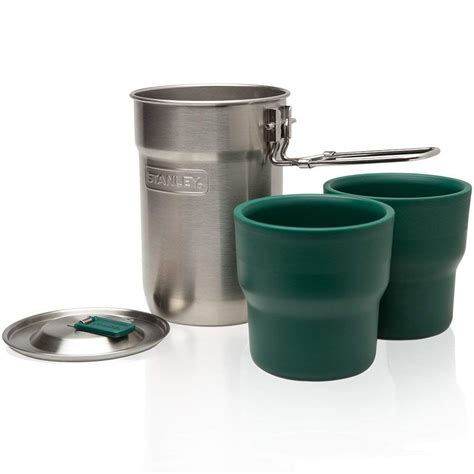 Stanley Adventure Camp Cook Set 24oz Stainless Steel Cup, Strainer Lid, Folding Handle ...