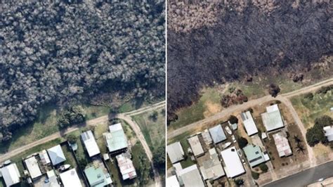 NSW bushfires: Aerial photos show how close fires came to homes | Daily ...