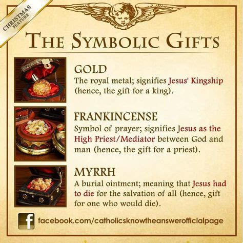 Epiphany Presents | Symbolic gifts, Wise men gifts, Catholic