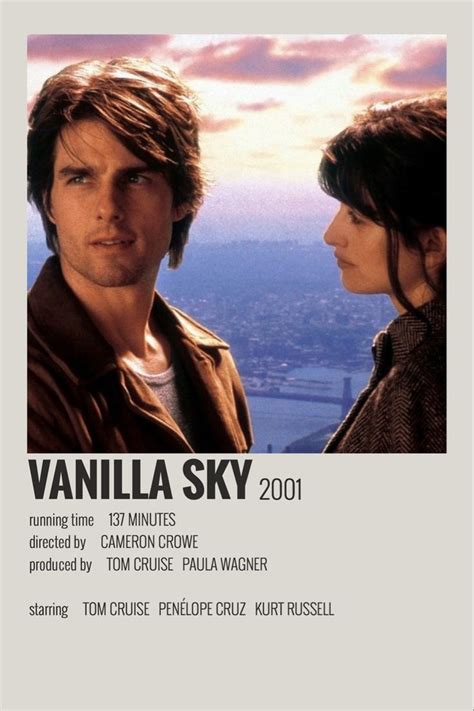 Vanilla Sky by Maja | Tom cruise movies, Film posters minimalist, Vanilla sky