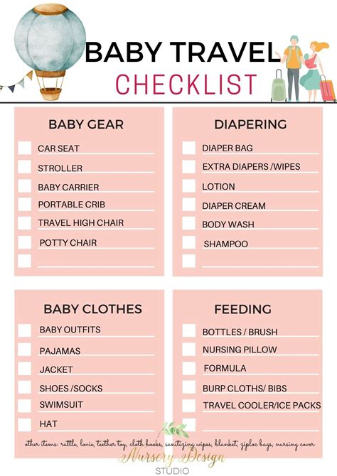 BABY TRAVEL CHECKLIST: THE BABY TRAVEL ESSENTIALS YOU’LL NEED - Nursery Design Studio