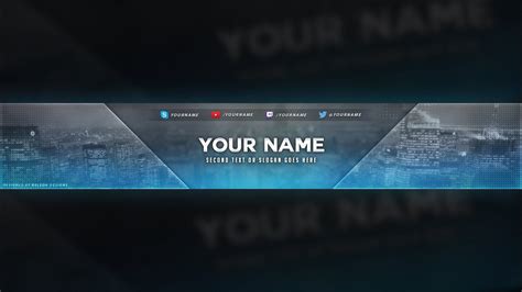 City Themed Youtube Banner Template - Free Download [Psd] intended for ...