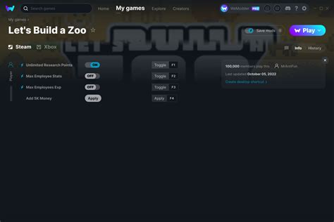 Let's Build a Zoo Cheats and Trainer for Xbox - Trainers - WeMod Community