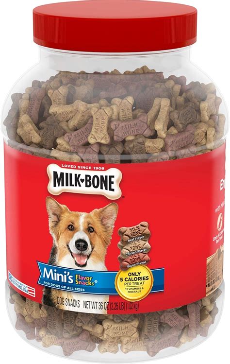 Milk-Bone Mini's Flavor Snacks Dog Treats for Dogs of All Sizes, 36 oz ...