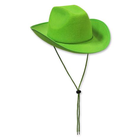 Felt Cowboy Hat lt green; one size fits most 6 pack - at - socksinbulk ...