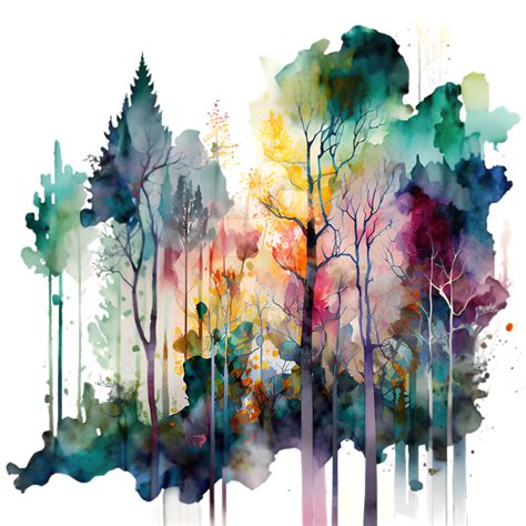 Abstract Watercolor Forest 2 by theannoyedpixie on DeviantArt