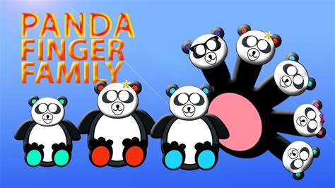 PANDA Finger Family Nursery Rhymes - YouTube