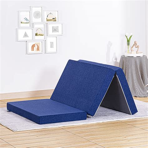 JINGWEI Folding Mattress, Tri-fold Memory Foam Mattress Topper with ...