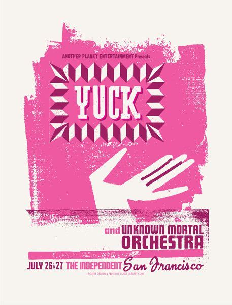 the poster for yuck and unknown mothal orchestra