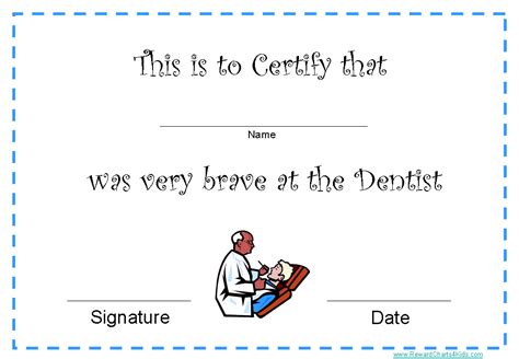 Printable Certificates for Dentists