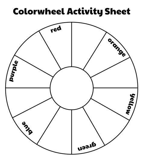 Blank Color Wheel Color Wheel Worksheet Color Wheel Art Color Wheel | My XXX Hot Girl