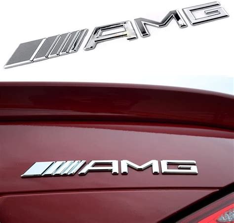 Mercedes-benz Amg Emblem Chrome Rear Trunk 3d Badge a C E S Cl Sl G Pre ...