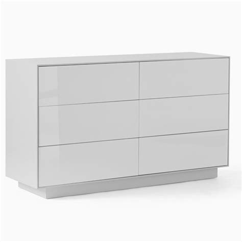 West Elm White Lacquer Modular Desk Set - AptDeco