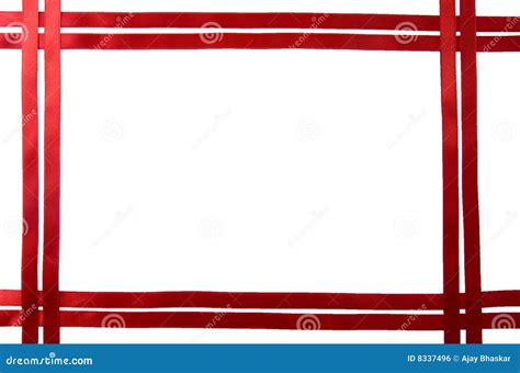 Red ribbon border stock photo. Image of border, decorative - 8337496