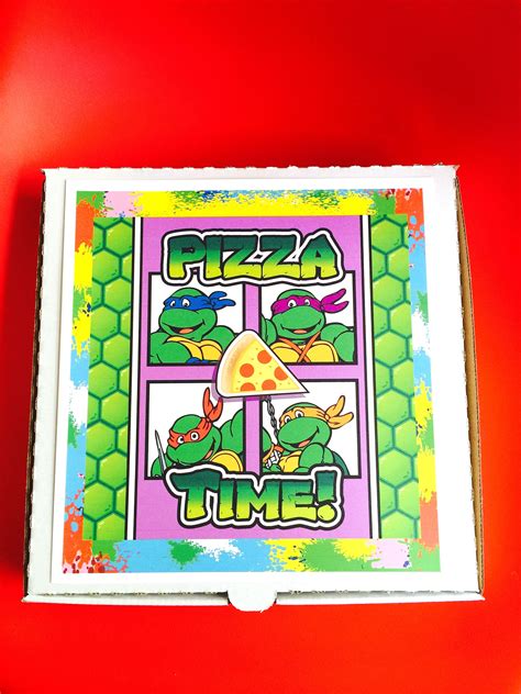 FREE TMNT Pizza Box Printables | Ninja turtles birthday party, Tmnt ...