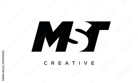 MST letters negative space logo design. creative typography monogram vector Stock Vector | Adobe ...