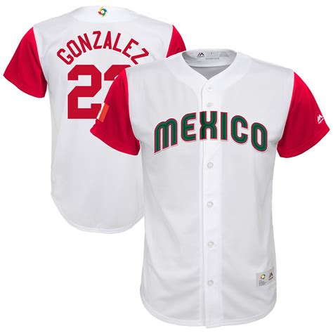 Majestic Adrian Gonzalez Mexico Baseball Youth White 2017 World ...