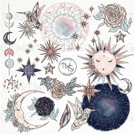 Celestial Clipart Collection | Celestial art, Art clipart, Moon art