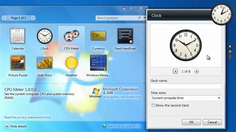 Learn Windows 7 - Desktop Gadgets - YouTube