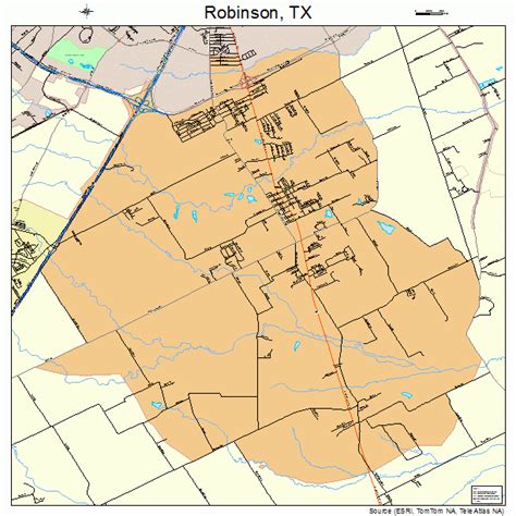 Robinson Texas Street Map 4862588