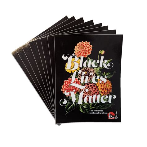 Black Lives Matter Floral Stickers | Social Justice Activist Art by Radical Hearts - Radical ...