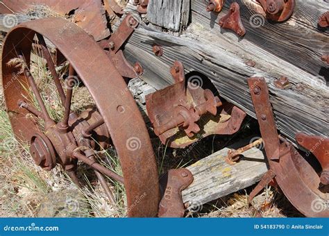 Close Up View of an Old Antique Threshing Machine Stock Photo - Image of weathered, wheels: 54183790