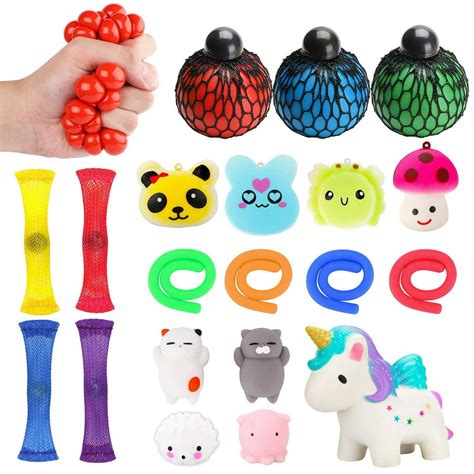 WATINC 20 Pack Sensory Fidget Toys Set, Kawaii Squishy, Mochi Squishies ...