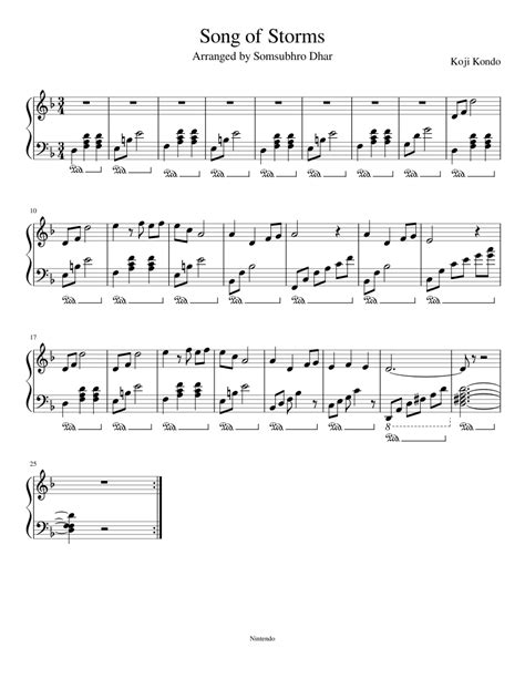 Song of Storms Piano Cover sheet music for Piano download free in PDF ...