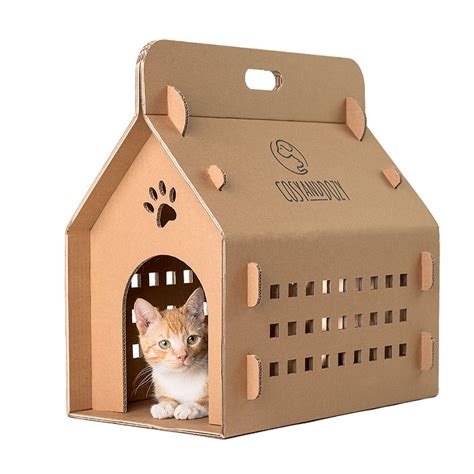 Cardboard box, cat box, cat carrier, eco carry box, cat house, cat bed, cat transport, cat ...