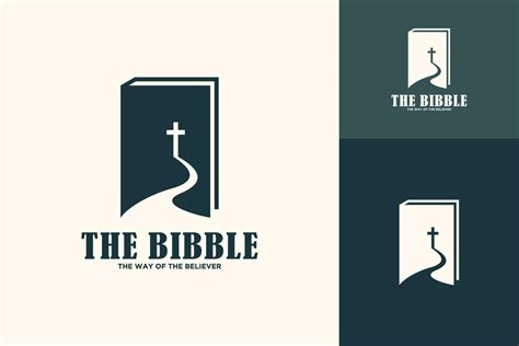 Holy book cross path of truth vector logo design 35694940 Vector Art at ...