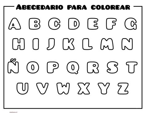 Dibujos de las letras para colorear