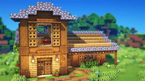 Minecraft: Wooden House Tutorial | How to Build a Simple Survival House ...